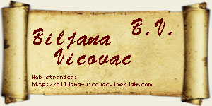 Biljana Vićovac vizit kartica
